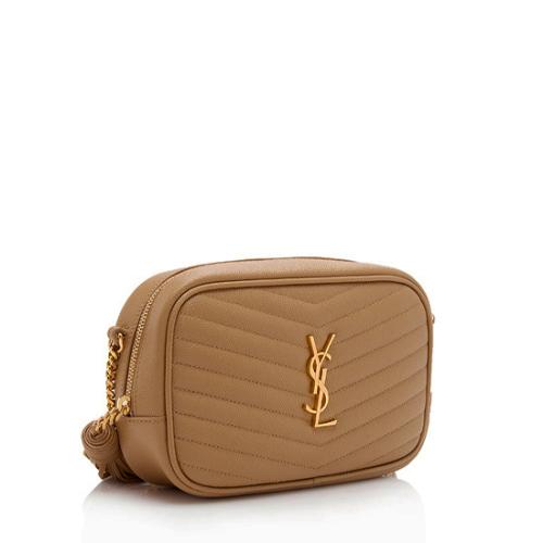 Saint Laurent Matelasse Grain de Poudre Monogram Lou Mini Camera Bag