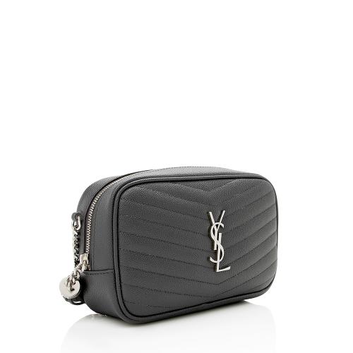 Saint Laurent Matelasse Grain de Poudre Monogram Lou Mini Camera Bag