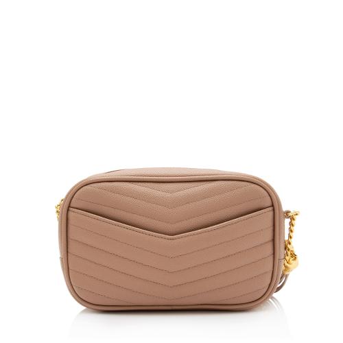 Saint Laurent Matelasse Grain de Poudre Monogram Lou Mini Camera Bag