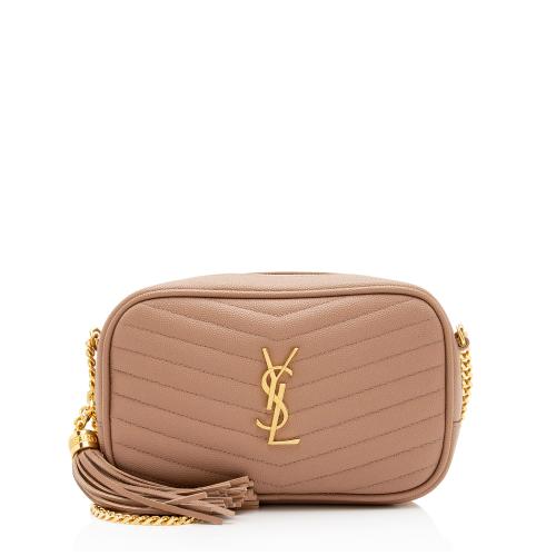 Saint Laurent Matelasse Grain de Poudre Monogram Lou Mini Camera Bag