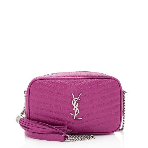 Saint Laurent Matelasse Grain de Poudre Monogram Lou Mini Camera Bag