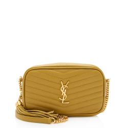 Saint Laurent Matelasse Grain de Poudre Monogram Lou Mini Camera Bag