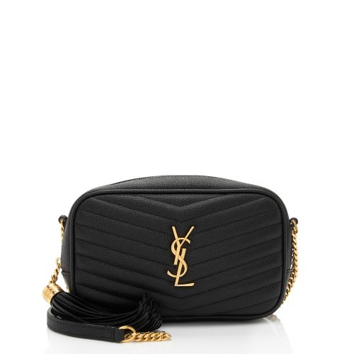 Saint Laurent Matelasse Grain de Poudre Monogram Lou Mini Camera Bag