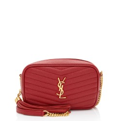 Saint Laurent Matelasse Grain de Poudre Monogram Lou Mini Camera Bag