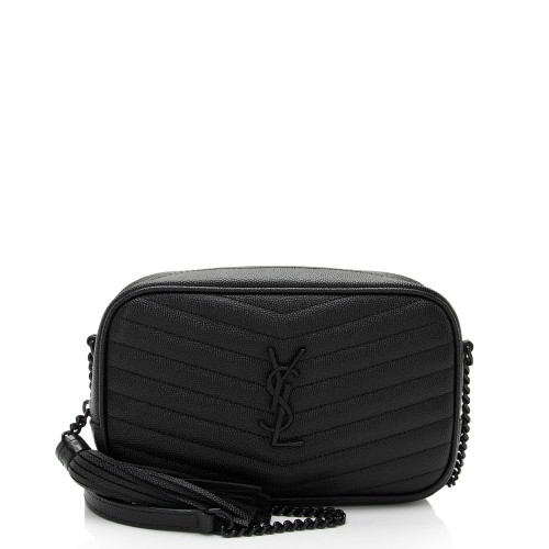 Saint Laurent Matelasse Grain de Poudre Monogram Lou Mini Camera Bag