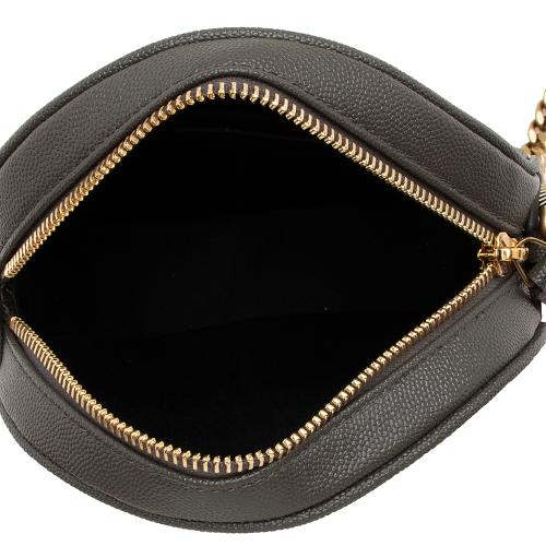 Saint Laurent Matelasse Grain de Poudre Monogram Vinyle Round Camera Bag