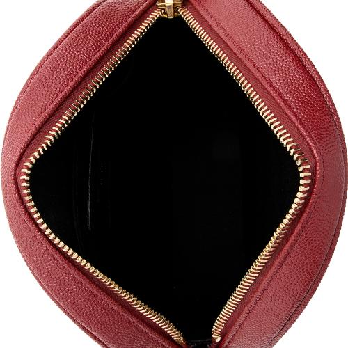 Saint Laurent Matelasse Grain de Poudre Monogram Vinyle Round Camera Bag