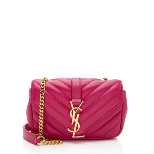 Saint Laurent Matelasse Leather Monogram Classic Baby Chain Bag