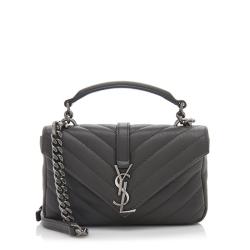 Saint Laurent Matelasse Leather Monogram College Chain Wallet