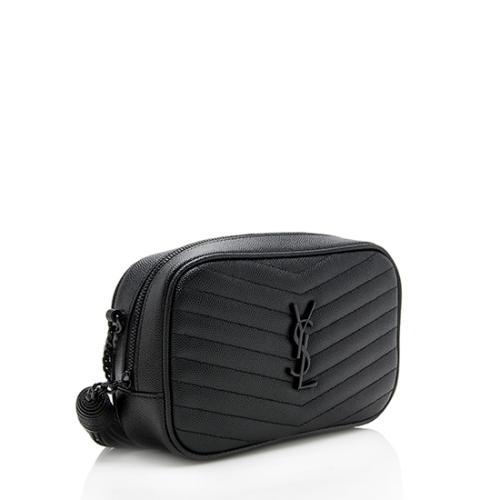 Saint Laurent Matelasse Grain de Poudre Monogram Lou Mini Camera Bag