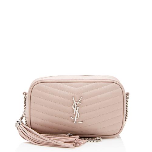 Saint Laurent Matelasse Grain de Poudre Lou Monogram Mini Camera Bag