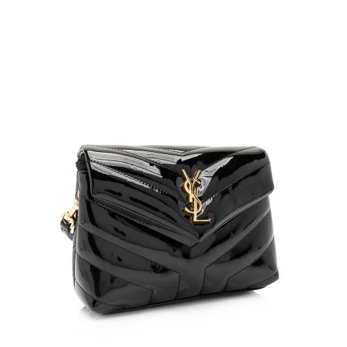 Saint Laurent Matelasse Patent Leather Monogram LouLou Toy Crossbody