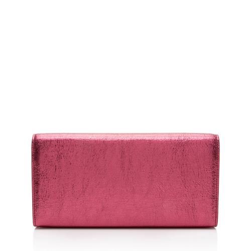 Saint Laurent Metallic Leather Monogram Kate Clutch