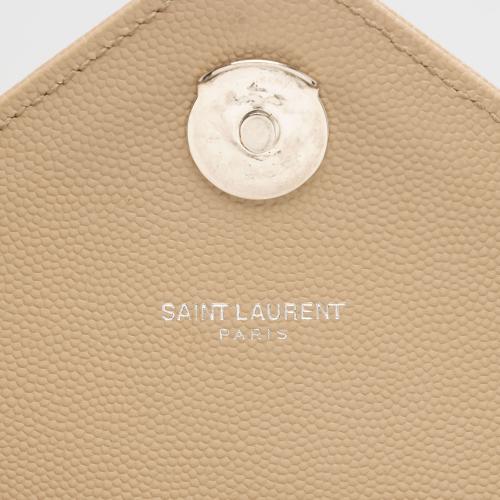 Saint Laurent Mixed Matelasse Grain de Poudre Monogram Large Envelope Bag