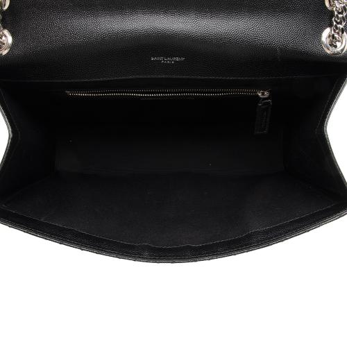 Saint Laurent Mixed Matelasse Grain de Poudre Monogram Large Envelope Bag