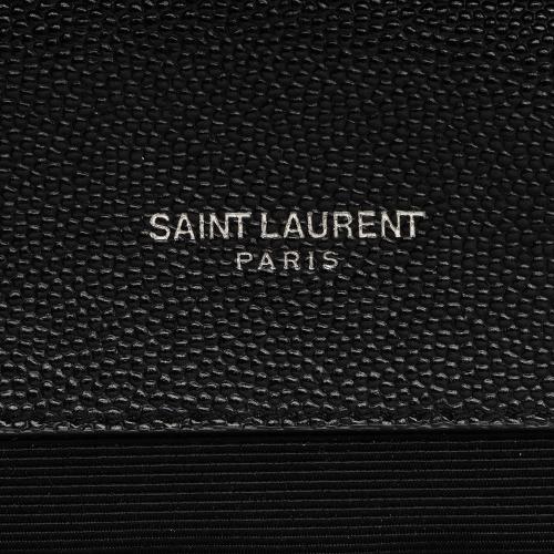 Saint Laurent Mixed Matelasse Grain de Poudre Monogram Large Envelope Bag