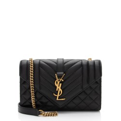 Saint Laurent Mixed Matelasse Lambskin Monogram Small Shoulder Bag