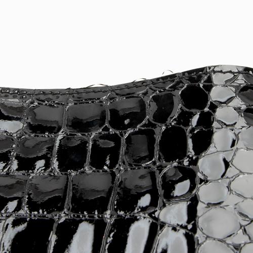 Saint Laurent Patent Croc Embossed Leather Suzanne Medium Hobo