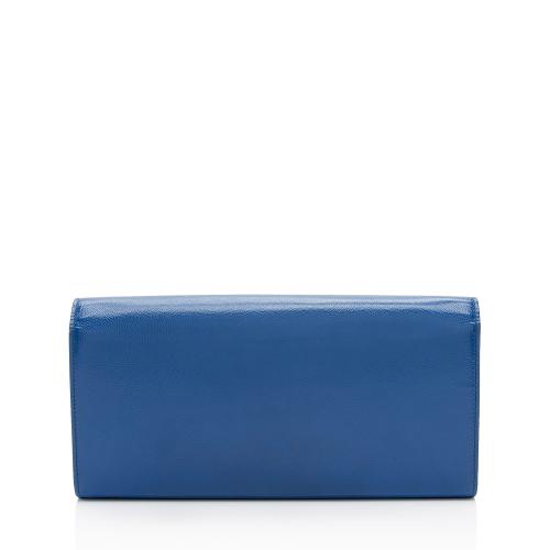 Saint Laurent Patent Leather Grain de Poudre Monogram Kate Clutch