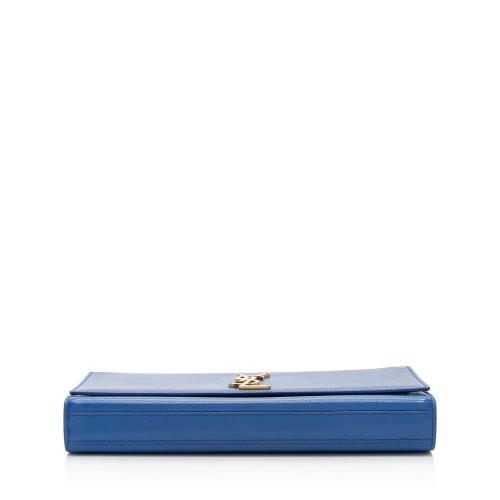 Saint Laurent Patent Leather Grain de Poudre Monogram Kate Clutch