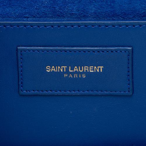 Saint Laurent Patent Leather Grain de Poudre Monogram Kate Clutch