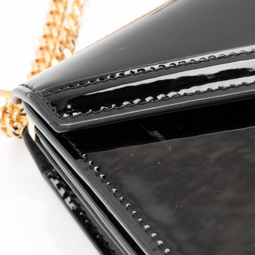 Saint Laurent Patent Leather Monogram Cassandra Medium Chain Bag