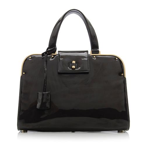 Saint Laurent Patent Leather Uptown Large Satchel 