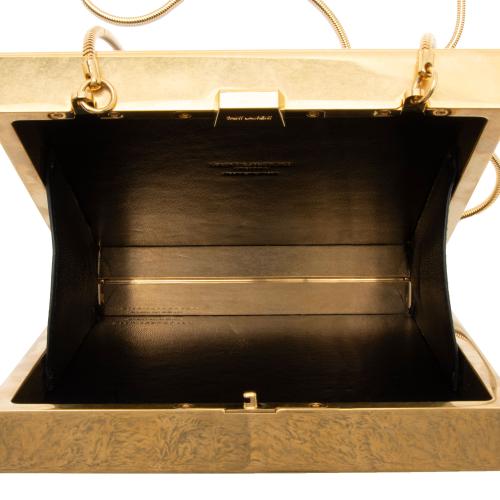 Saint Laurent Plexiglass Minaudiere Tuxedo Monogram Box Shoulder Bag