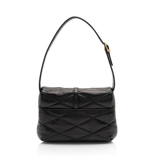 Saint Laurent Quilted Lambskin Monogram Le 57 Hobo