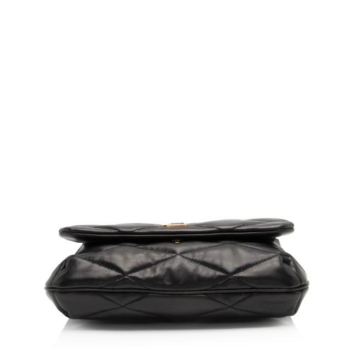 Saint Laurent Quilted Lambskin Monogram Le 57 Hobo