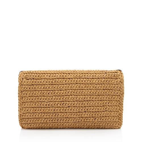 Saint Laurent Raffia Kate 99 Tassel Shoulder Bag