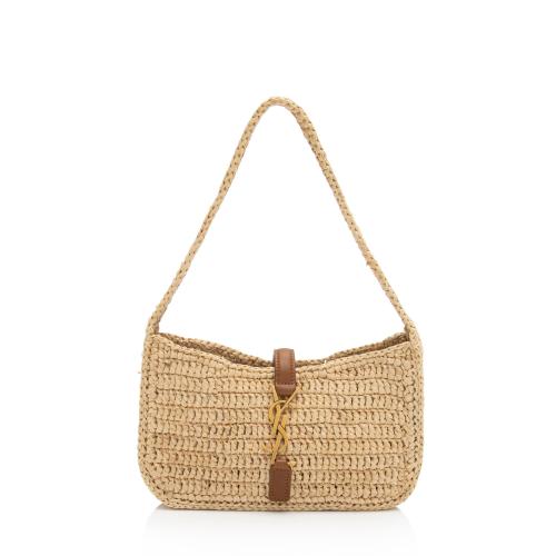 Saint Laurent Raffia Monogram Le 5 A 7 Mini Hobo