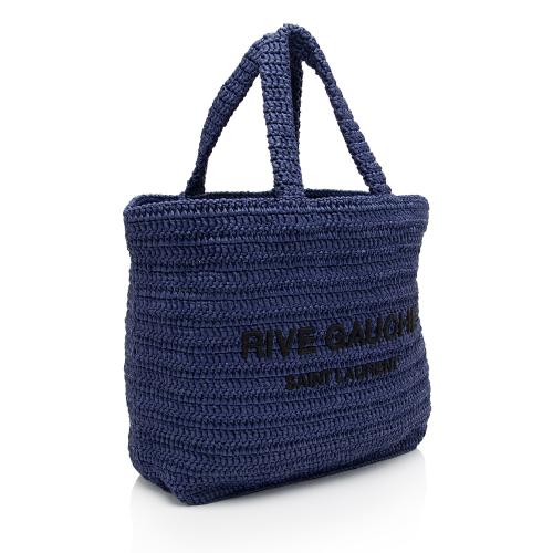 Saint Laurent Raffia Crochet Rive Gauche Tote