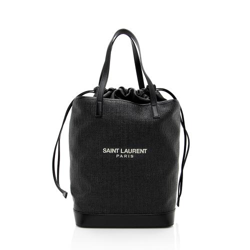 Saint Laurent Leather Teddy Small Bucket Bag