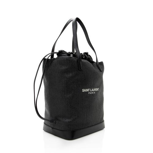 Saint Laurent Leather Teddy Small Bucket Bag