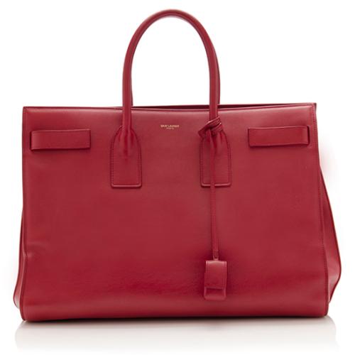 Saint Laurent Classic Calfskin Large Sac De Jour Tote