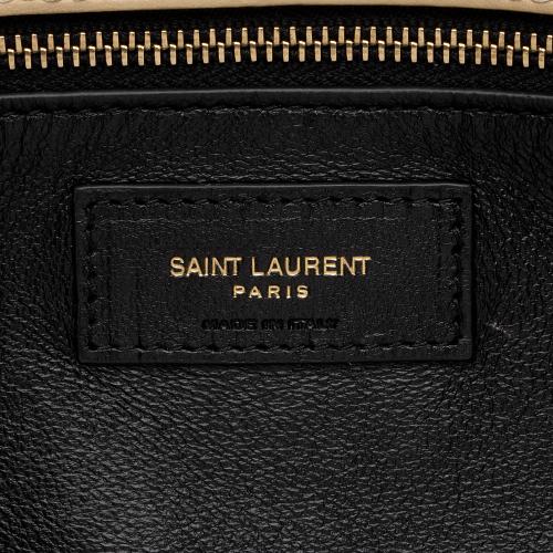 Saint Laurent Shearling Lambskin Puffer Sade Clutch