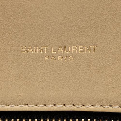 Saint Laurent Shearling Lambskin Puffer Sade Clutch