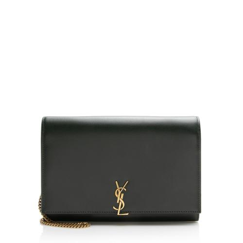 Saint Laurent Smooth Calfskin Monogram Cassandre Chain Wallet