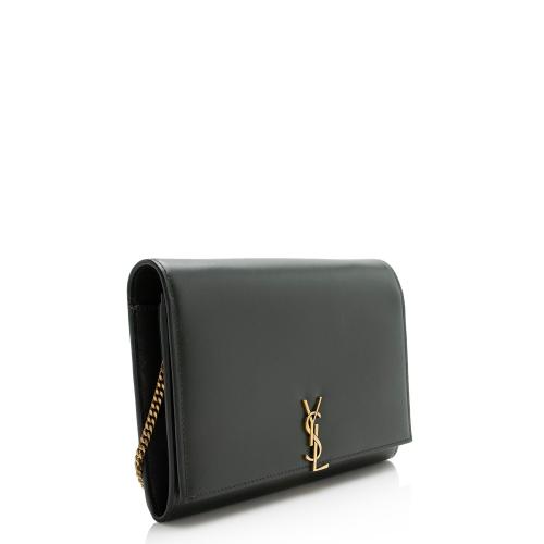 Saint Laurent Smooth Calfskin Monogram Cassandre Chain Wallet