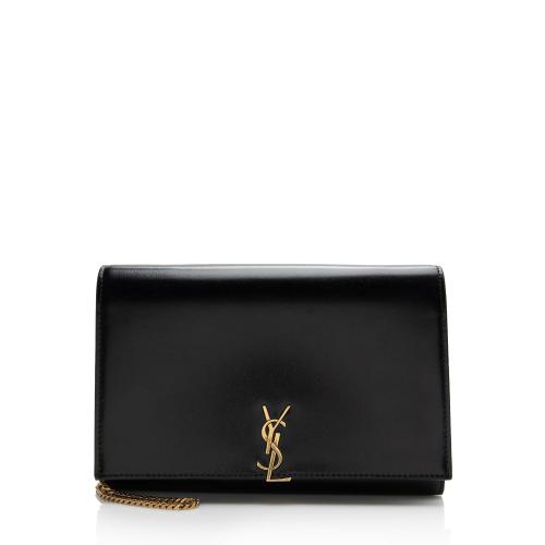 Saint Laurent Smooth Calfskin Monogram Cassandre Chain Wallet