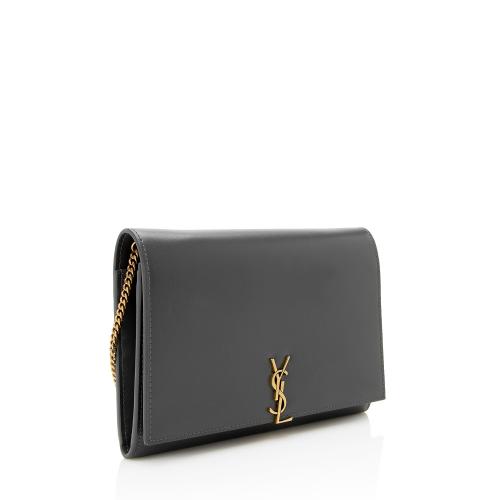 Saint Laurent Smooth Calfskin Monogram Cassandre Chain Wallet