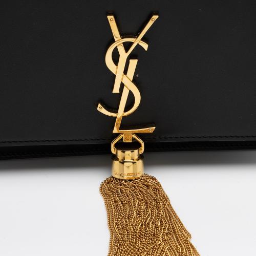 Saint Laurent Calfskin Monogram Kate Tassel Chain Wallet