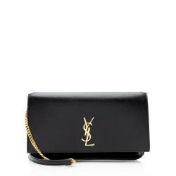 Saint Laurent Smooth Calfskin Monogram Phone Holder Shoulder Bag