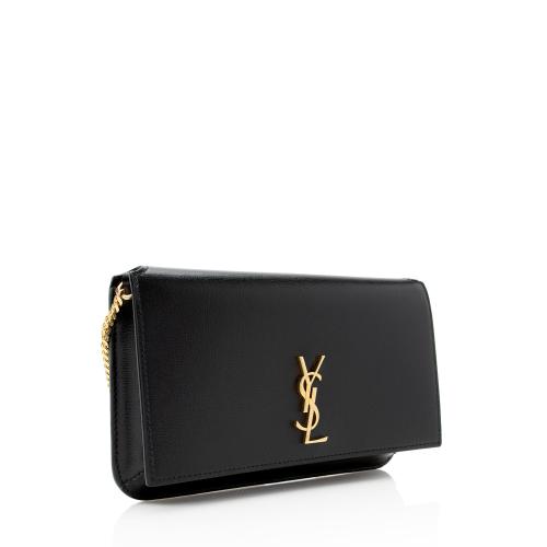 Saint Laurent Smooth Calfskin Monogram Phone Holder Shoulder Bag