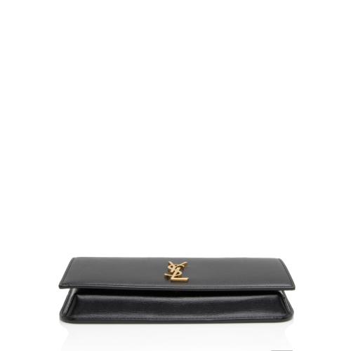 Saint Laurent Smooth Calfskin Monogram Phone Holder Shoulder Bag