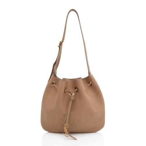 Saint Laurent Smooth Calfskin Paris VII Flat Medium Hobo