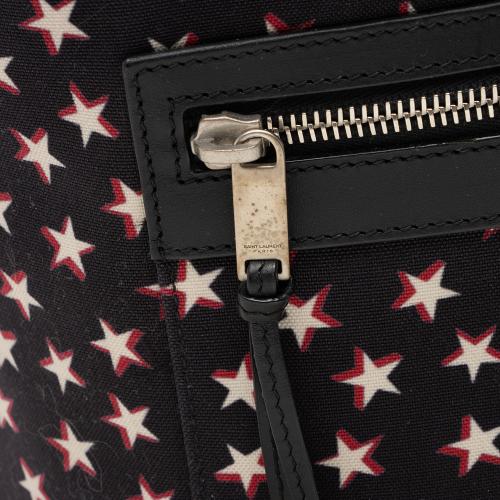 Saint Laurent Star Print Canvas City Sailor Backpack