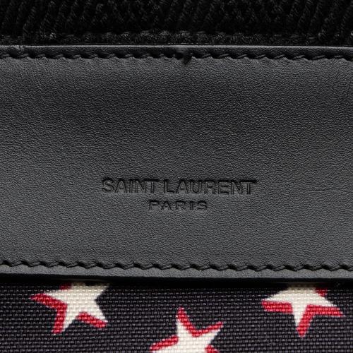 Saint Laurent Star Print Canvas City Sailor Backpack