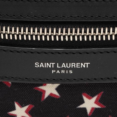 Saint Laurent Star Print Canvas City Sailor Backpack